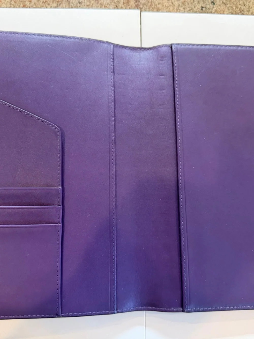 Deep purple pebbled leather Coach Planner
